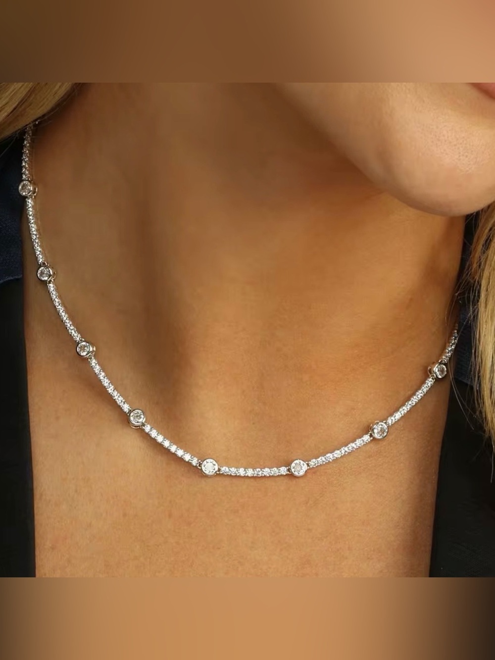 Macy's Silver-Tone Station Necklace